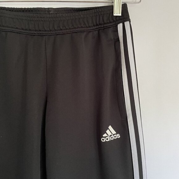 Adidas climacool black and white stripes casual mid rise sweatpants casual - Picture 2 of 7